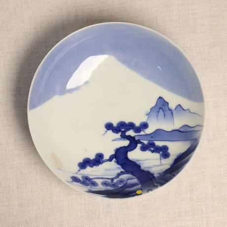 鍋島染付花図平鉢 [B24870] 鍋島染付花図平鉢 [B24870] 美術品