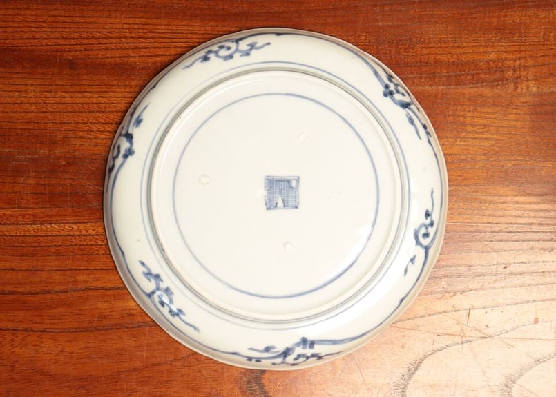 古伊万里 伊万里 江戸 中期 蛸唐草文 三足 香炉 染付 江戸中期染付蛸