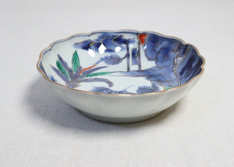 江戸後期色絵芭蕉と麒麟図なます皿 5客組 | 吉祥寺PukuPuku