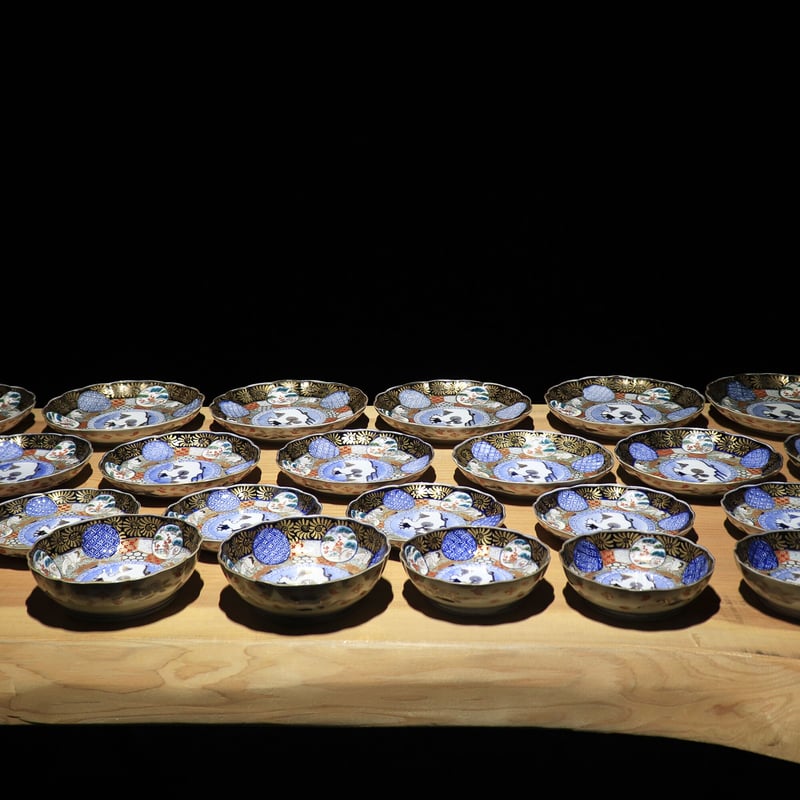 古伊万里 染付色絵皿 12種10組 | 古物屋 壱両