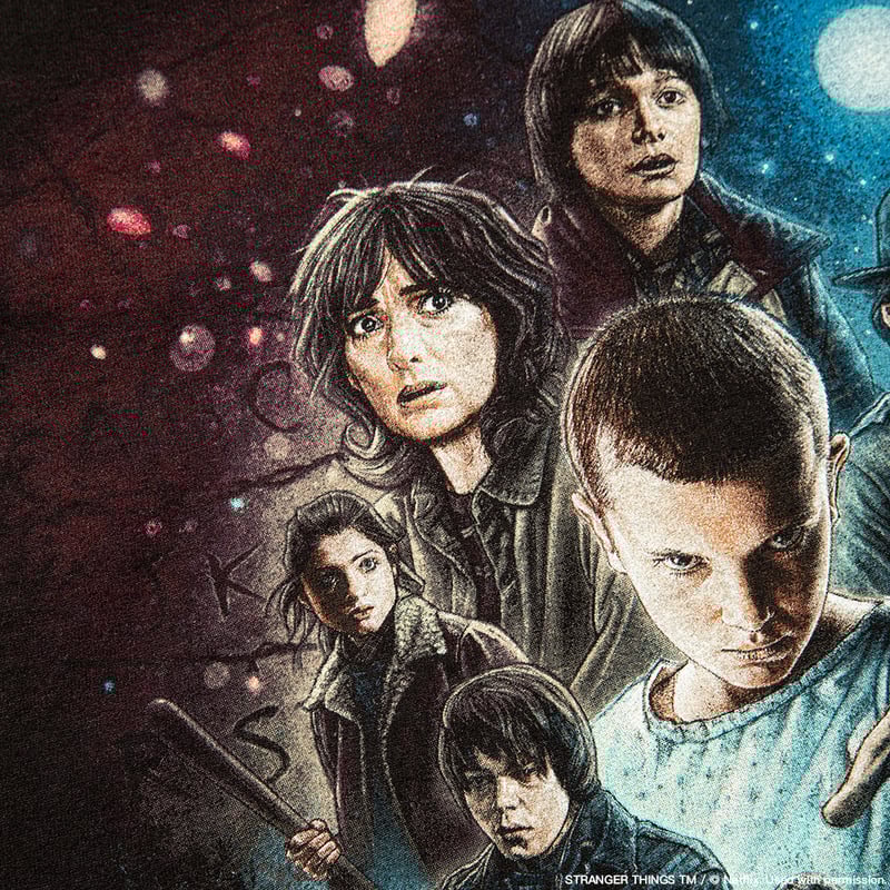 Stranger Things × weber] T shirt with Special