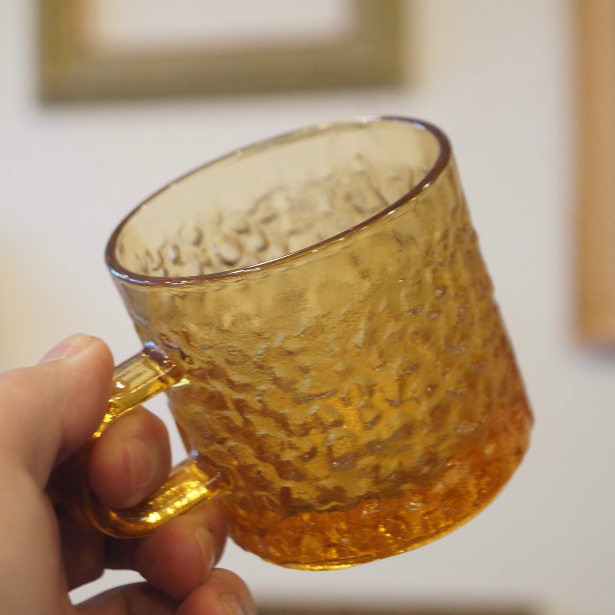 アンバーガラス カップ＆ソーサー 5客セット | 安濃古道具店