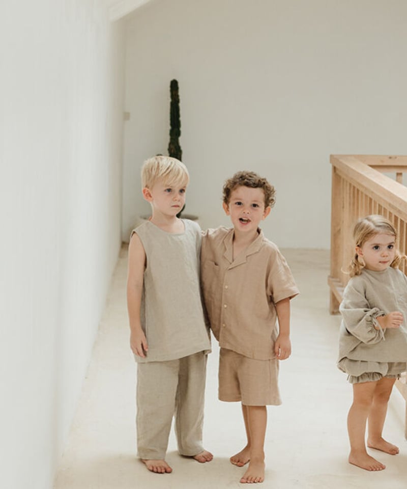 son and daughter リネンセットアップ 2Y son and daughter リネン