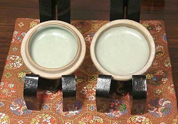 平安 真清水 蔵六 造 交跡 内金箔張 大亀 香合 桐共箱付 平安 真清水