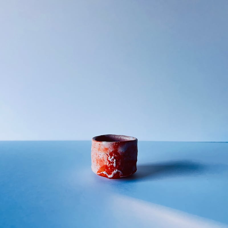 Tー94 辻村史朗 志野ぐい呑 共箱有 Shiro Tsujimura “Shino Guin