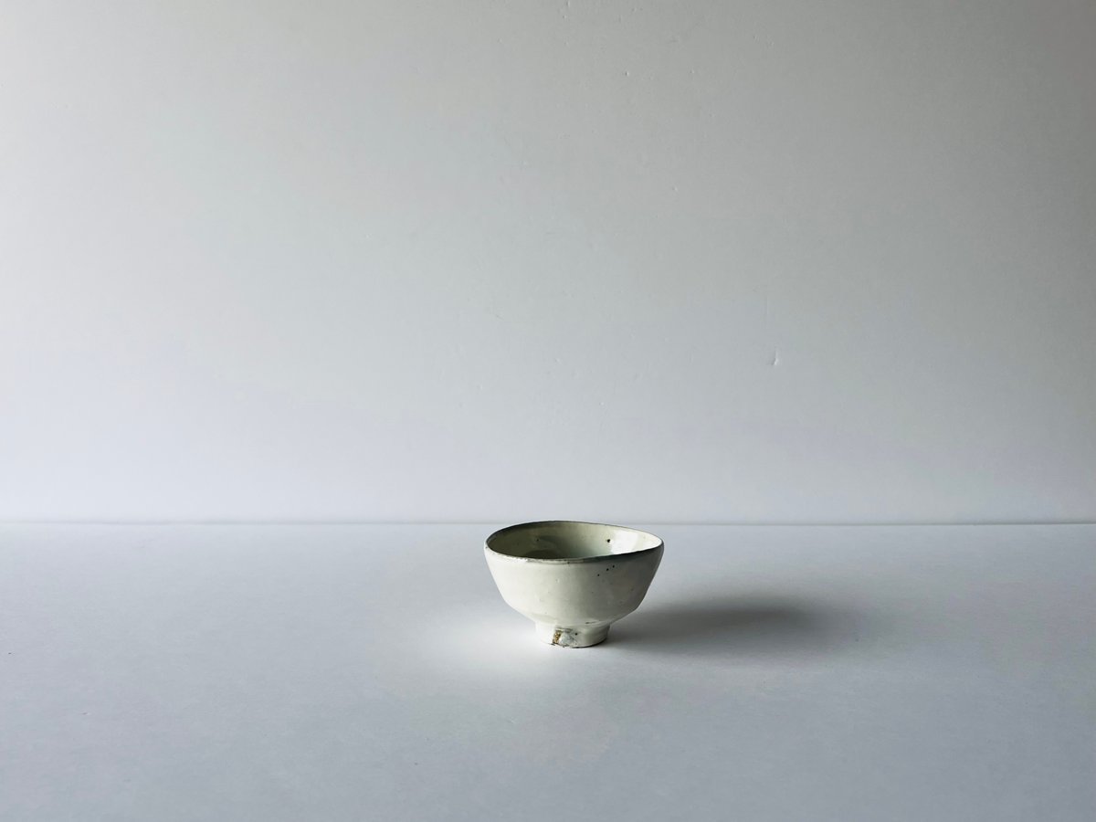 陶芸家 辻村史朗 粉吹 ぐい呑 粉引 酒器 酒杯 筒杯 共箱 陶芸家 辻村