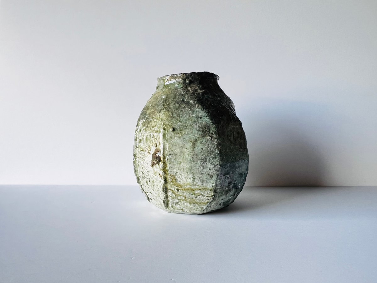 信楽焼 神山易久作 自然釉 皿 直径約22cm N R6375 信楽焼 神山易久作