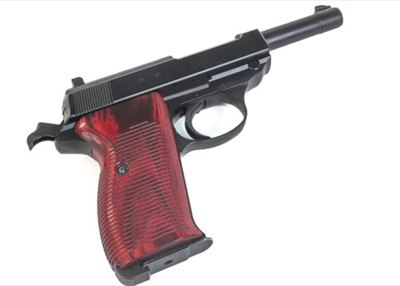 WEB限定】ウッドグリップ｜マルゼン製 ワルサーP38｜レッド [WST-326