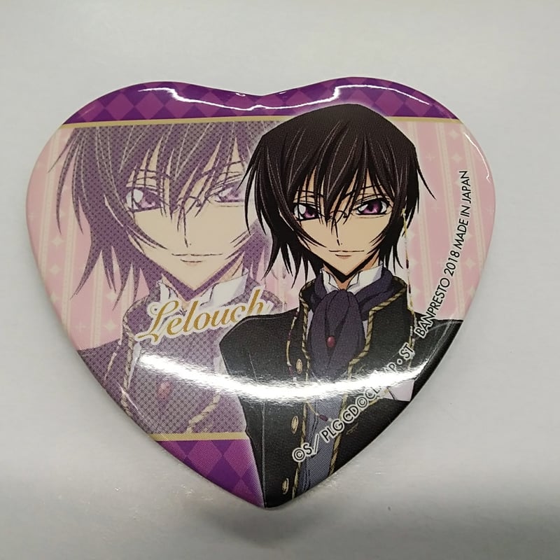 コードギアス ルルーシュ カフェ ハート缶バッジ