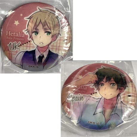 ヘタリア チェンジング缶バッジ イタリア 日本 学園ヘタリア 制服 本田