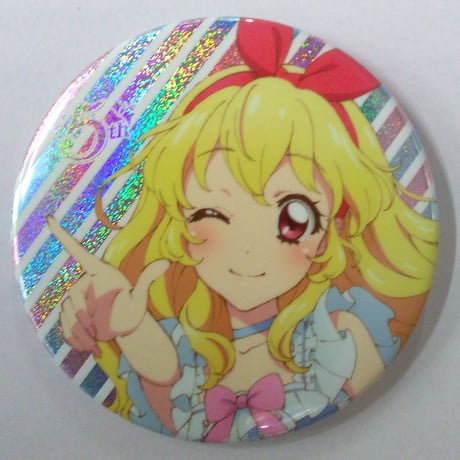 匿名・追跡有】アイカツ！ 5th フェス 星宮いちご 缶バッジ グリッター