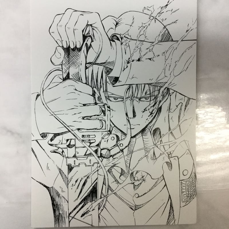 ☆進撃の巨人 リヴァイ イラストカード ブロマイド 原画 ☆進撃の巨人