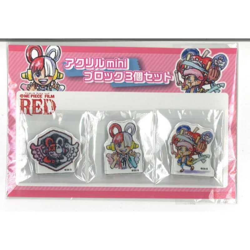 ONE PIECE FILM RED アクリルminiブロック3個セット ウタ&ウタアイコン