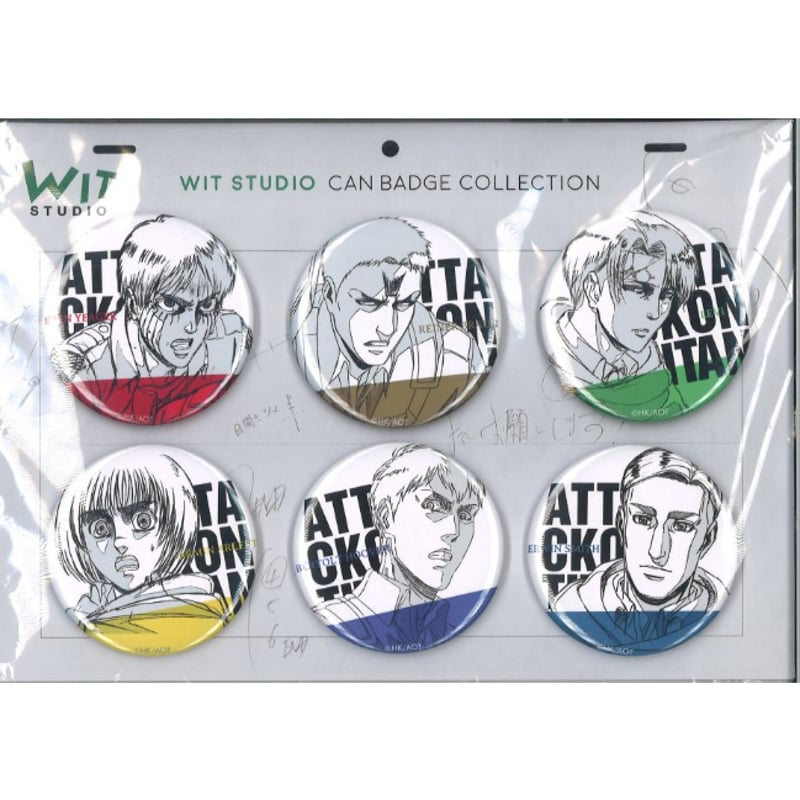 希少】WIT STUDIO 缶バッジコレクション 進撃の巨人 6種セット 希少