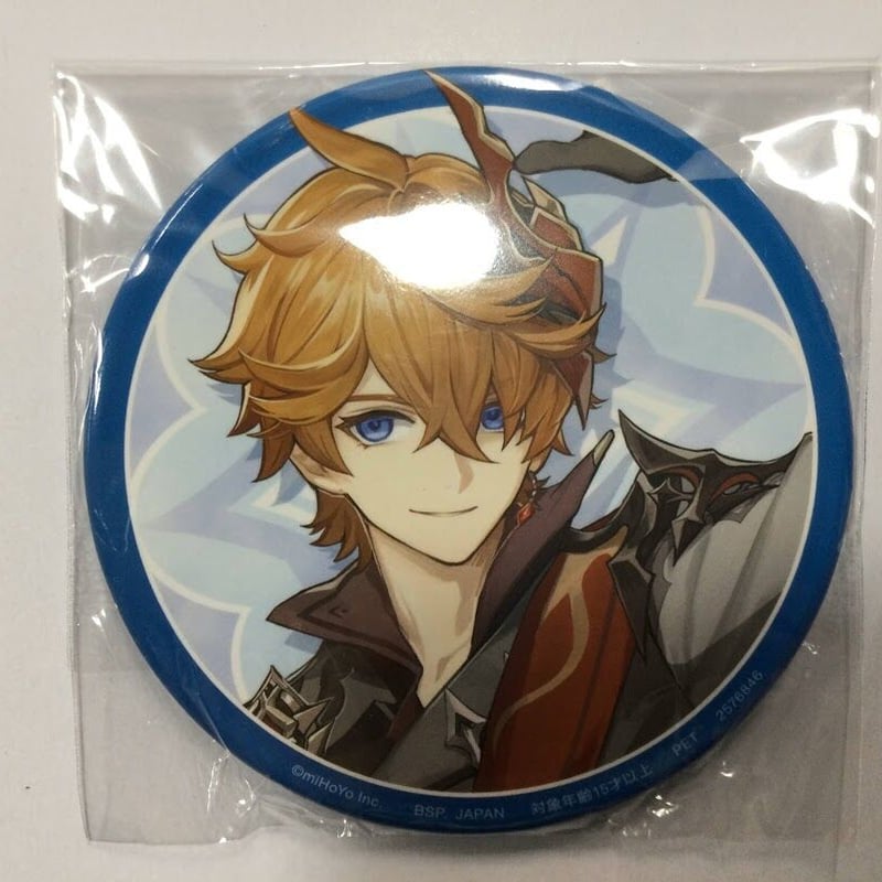 原神 セガ プライズ 缶バッジ タルタリヤ