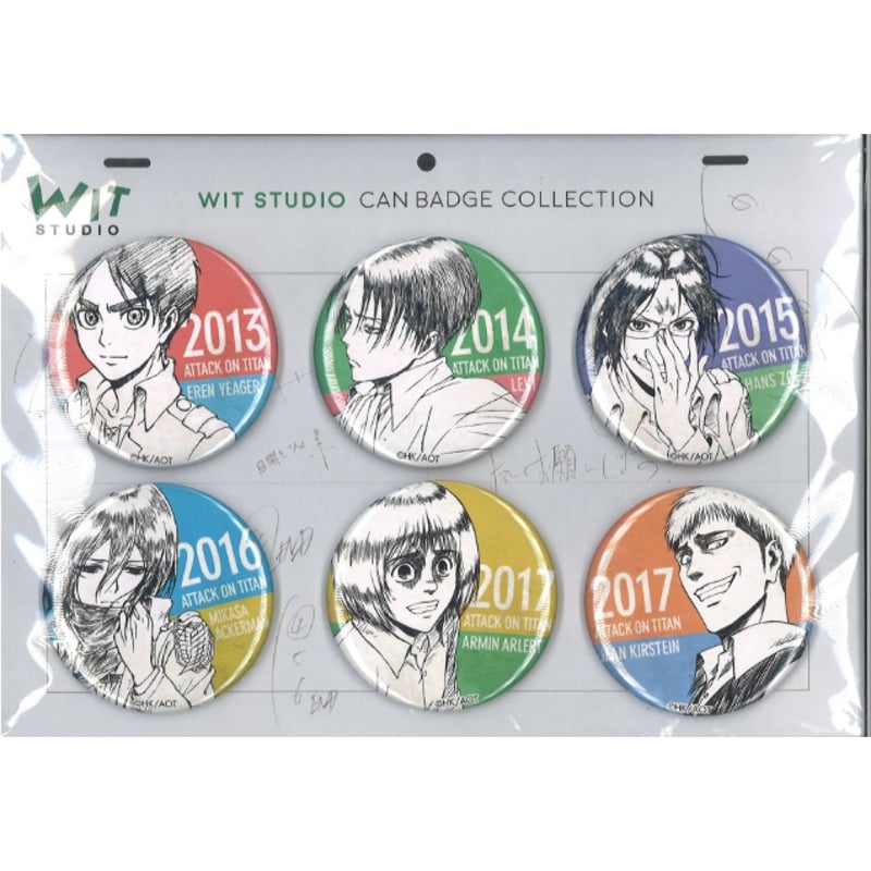 進撃の巨人 WIT STUDIO 缶バッジコレクション 6種セット WIT STUDIO 缶
