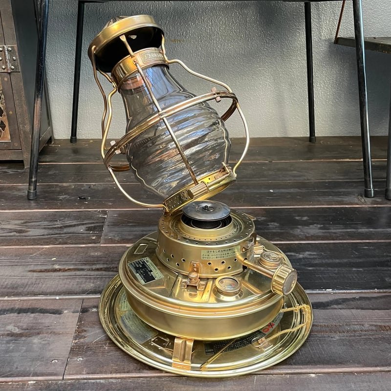 日本船燈 ニッセン 石油ストーブ ゴールドフレーム 真鍮製 IS-3 ②