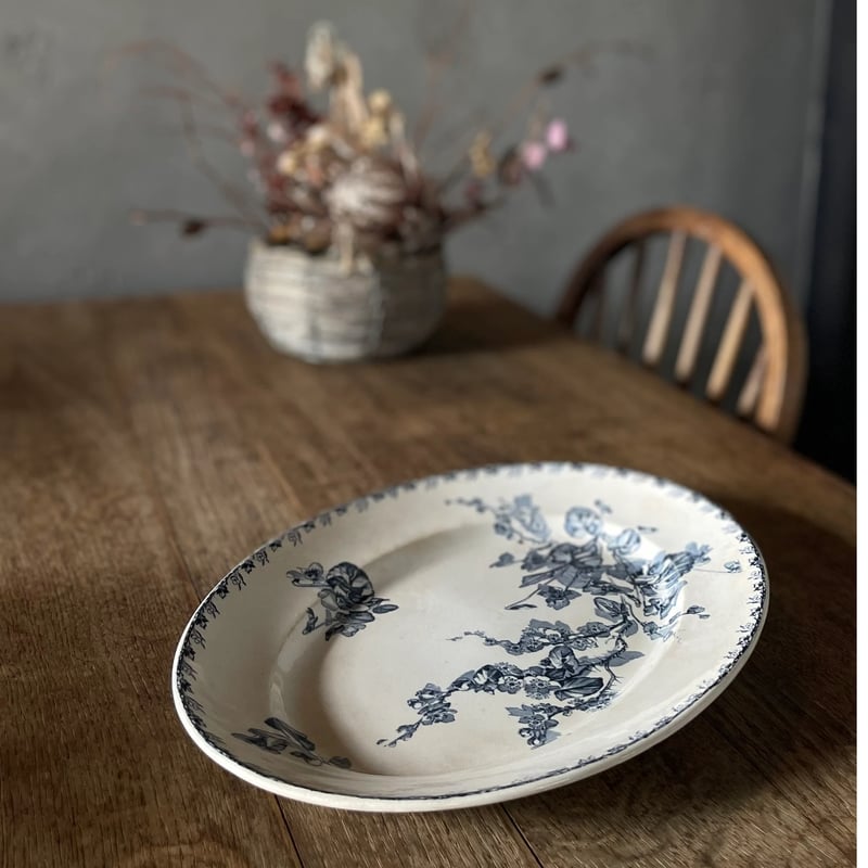 Sarregumines オーバルプレート 36cm フランスアンティーク | OGISHI