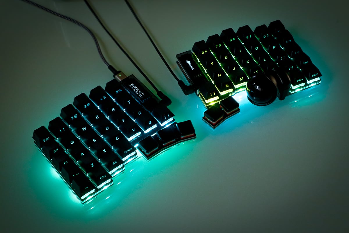 keyball 配送 61 自作キーボード LED実装 keyball 61 自作キーボード