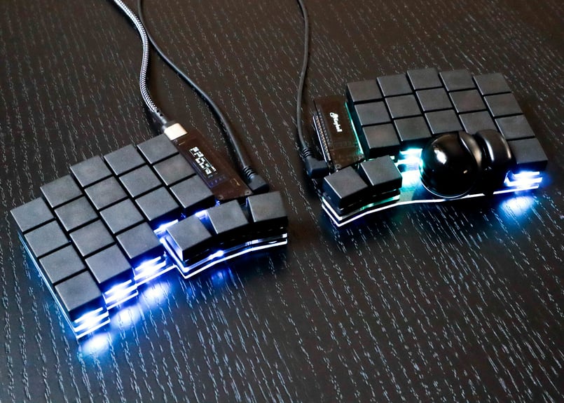 Keyball39 黒／白 | Shirogane Lab