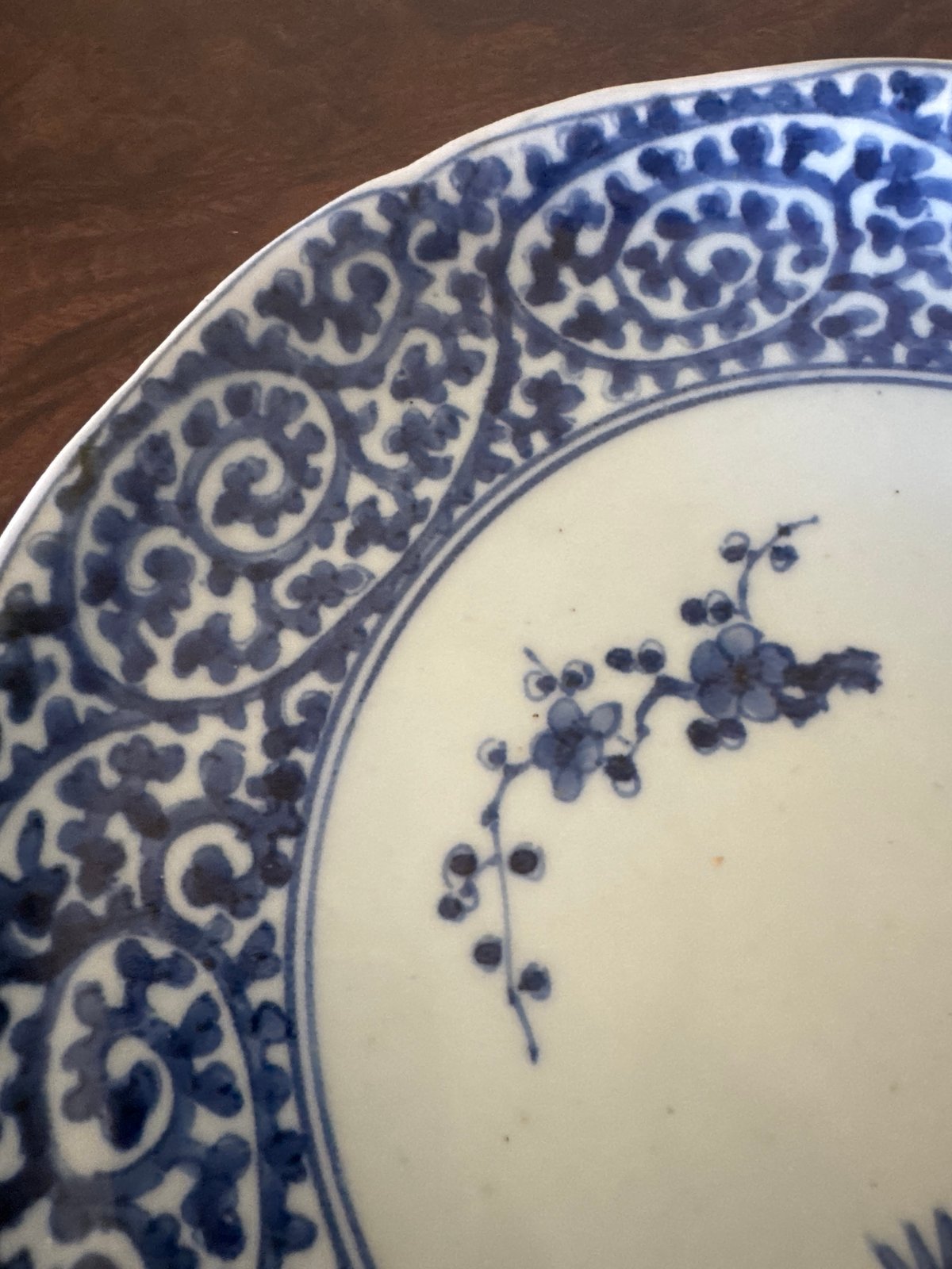 古伊万里 染付蛸唐草文 輪花七寸皿 太蛸！ 1枚 | Kaikaroman ONLINE STORE
