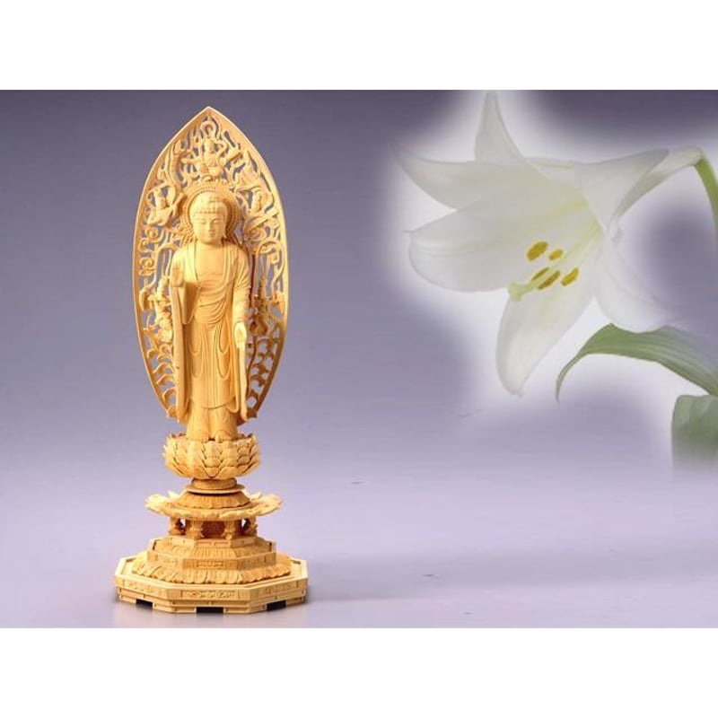 光背(3.5寸坐像用)#424 透し彫 火焔 ◇白檀 木彫 仏像付属品 【公式通販】