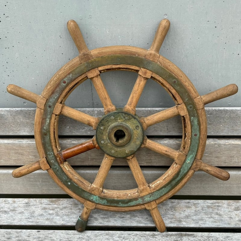 アンティーク 船舵輪 木製ラット | アンティーク家具と喫茶キャバレー