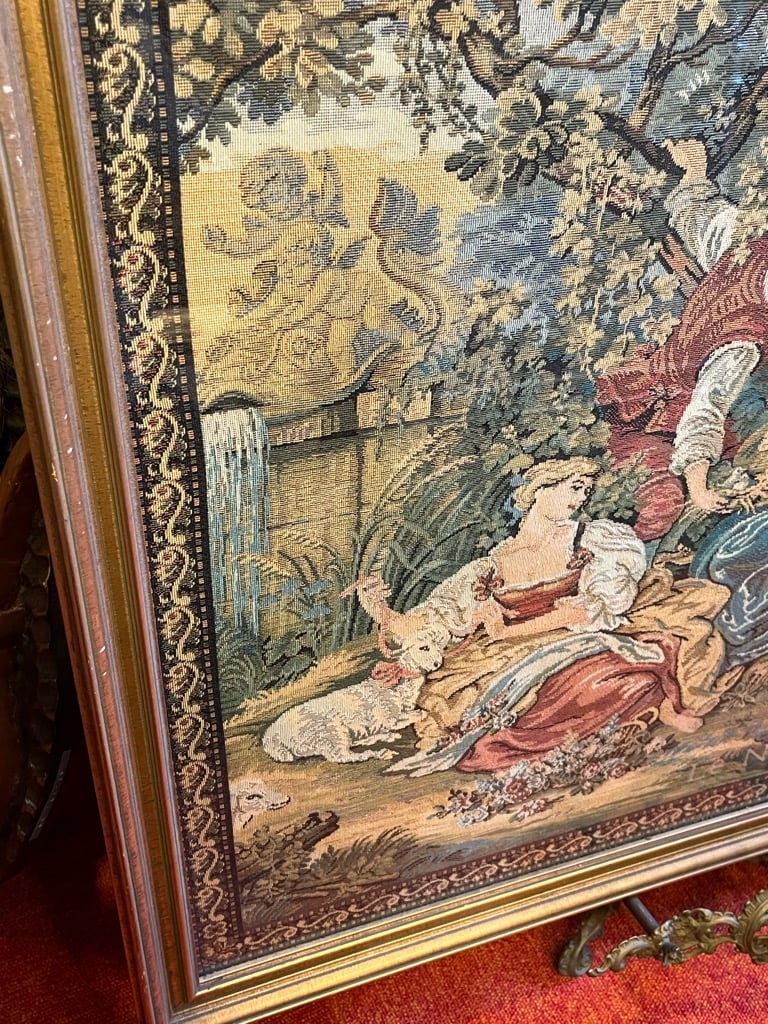 額入り ゴブラン織り 装飾額 タペストリー壁掛け 額縁 | アンティーク