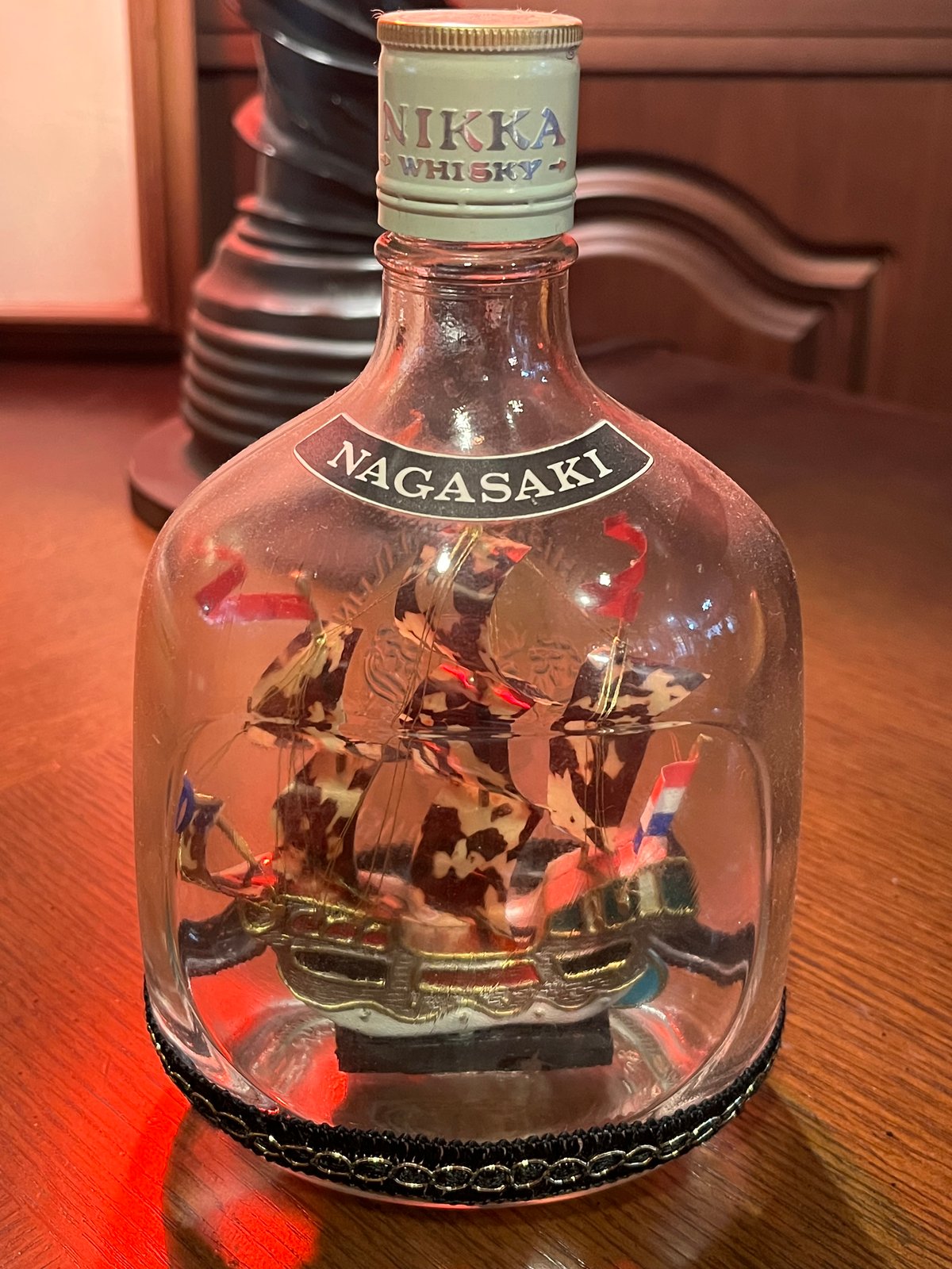 ボトル帆船・4帆・大きめ(Nikka Whisky) ボトル帆船・4帆・大きめ