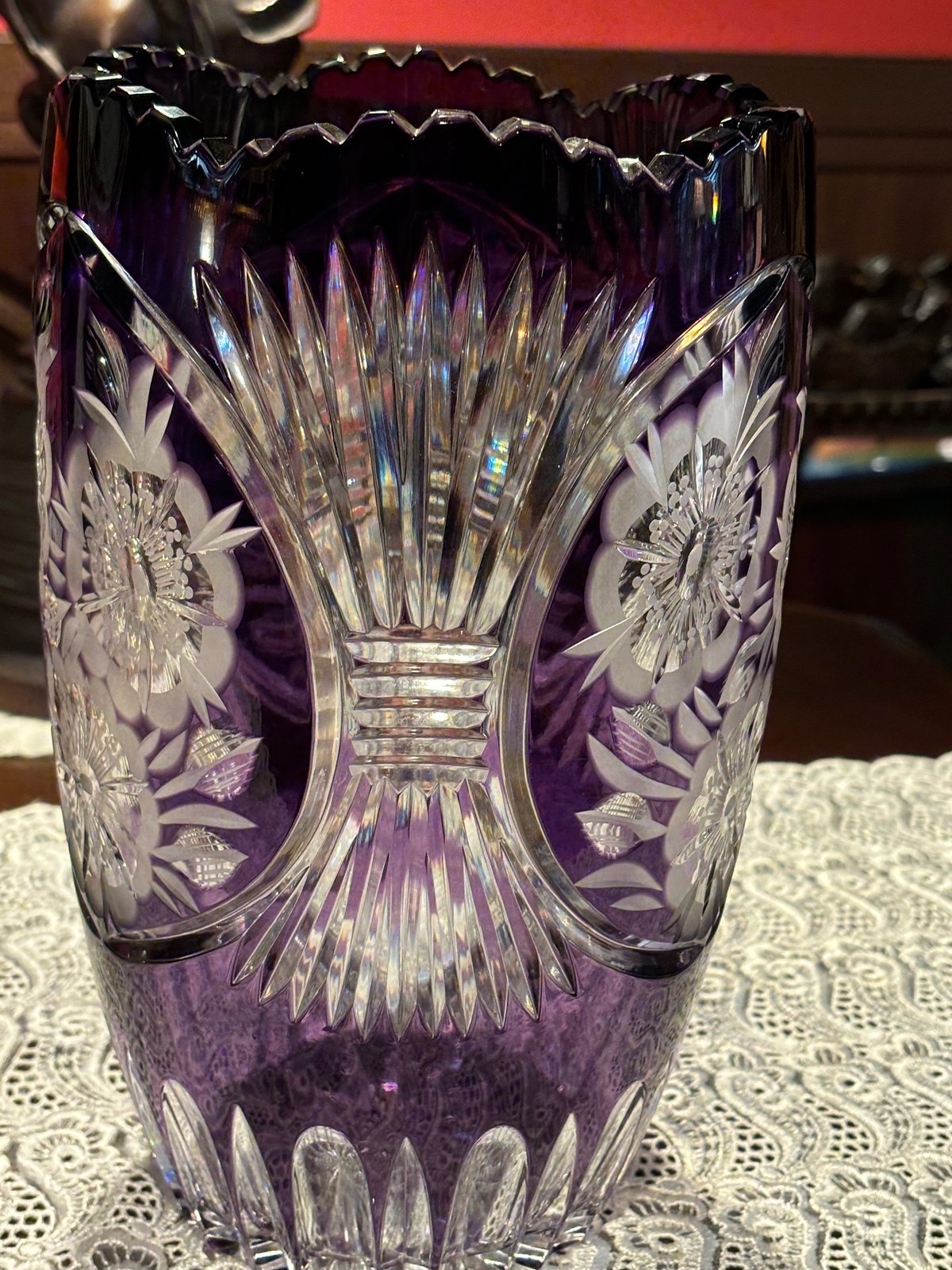 切子花瓶 フラワーベース クリスタル | アンティーク家具と喫茶