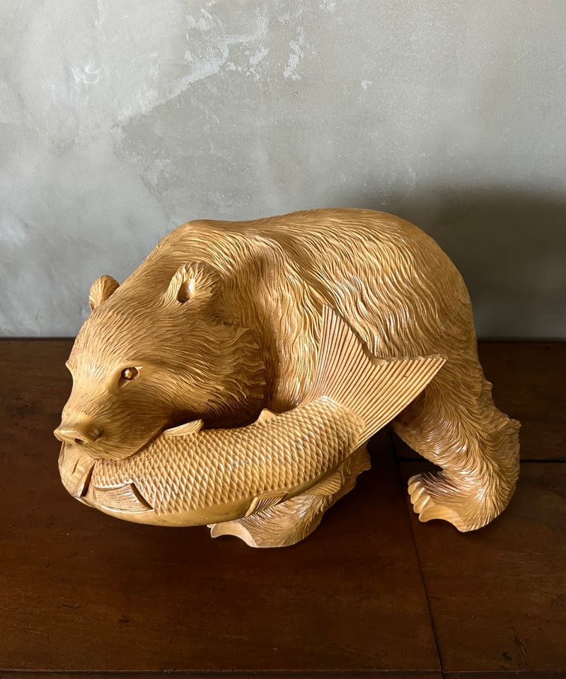 北海道 アイヌ 熊 熊の木彫り 彫刻 民芸 骨董 アンティーク