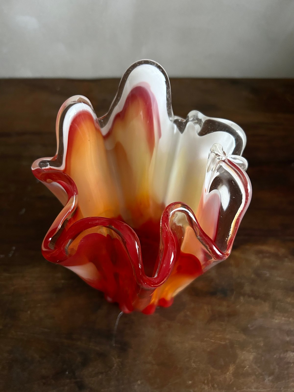 昭和レトロ ガラス製 フラワーベース 花瓶 クラゲ 海月 昭和レトロ