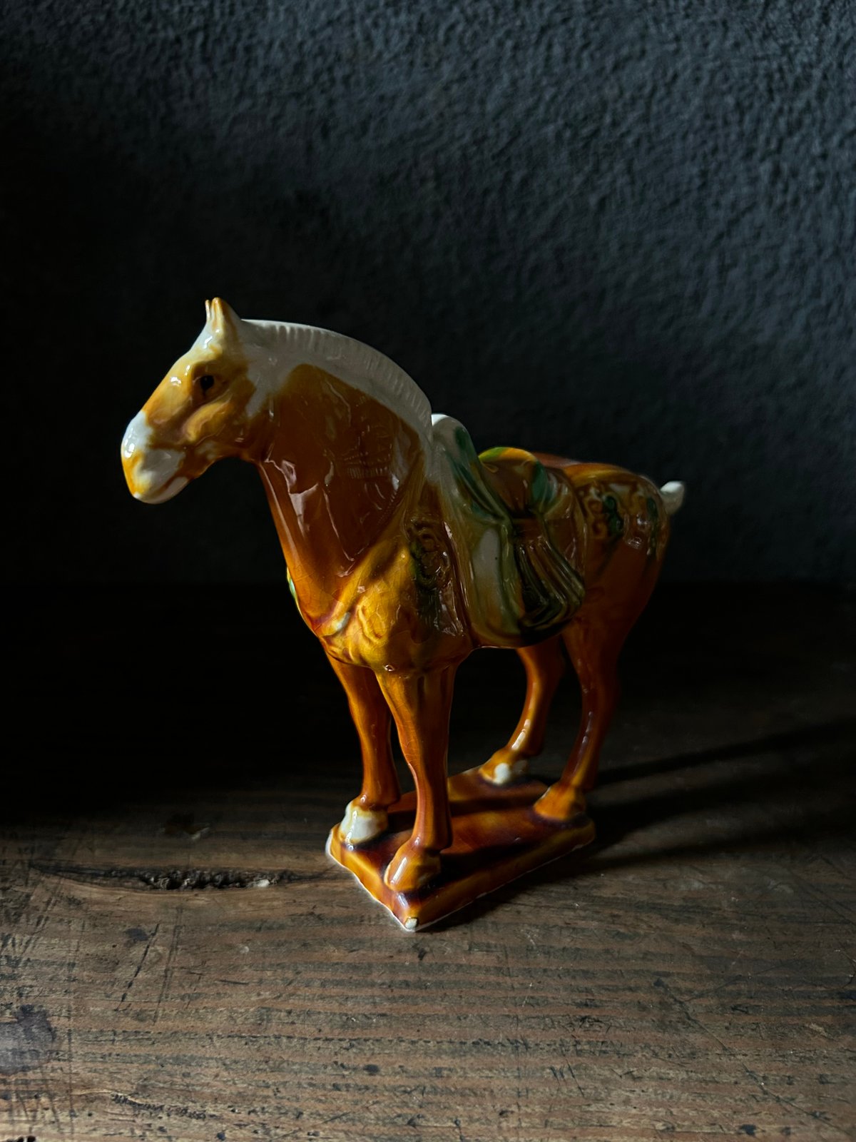 唐三彩の馬の置物/中サイズ/中国/陶器/アンティーク | 骨董