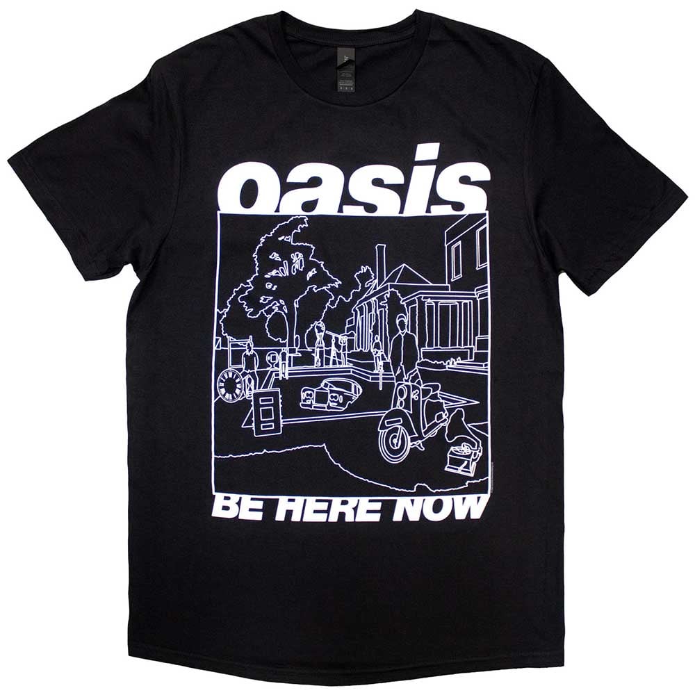 公式新品】 OASIS - BE HERE NOW LINE DRAWING オアシスTシャ