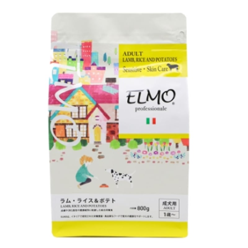ELMO ドッグフード ラム・ライス・ポテト 800g×8袋 ELMO/エルモ（ラム