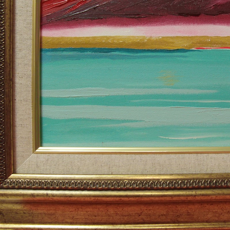 TOMOYUKI・友之、「太陽と月」、証明書付、額付、絵画 油絵 油彩画