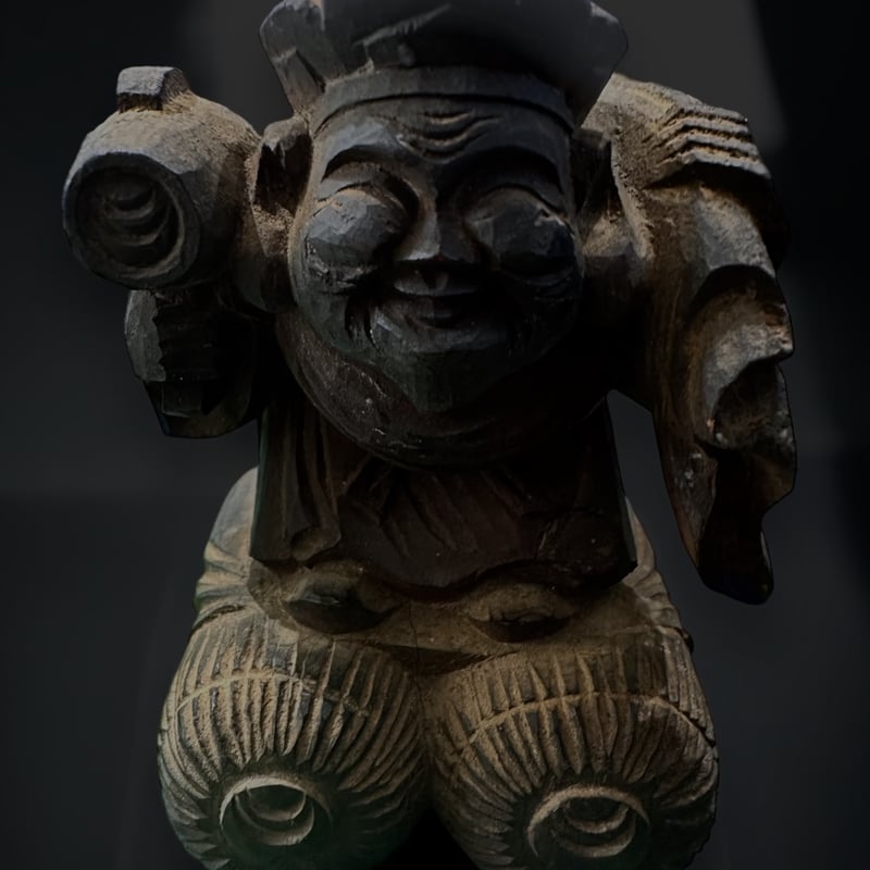 恵比寿様大黒様 木彫 江戸 明治期 | 古物屋次元 オンラインショップ