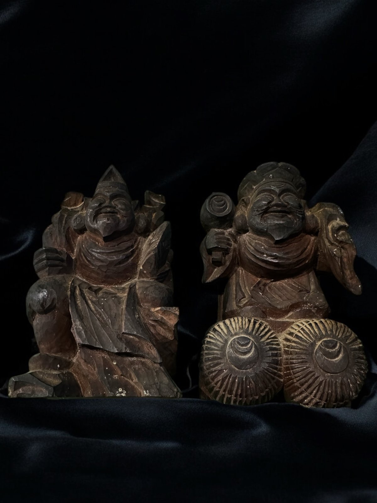 恵比寿様大黒様 木彫 江戸 明治期 | 古物屋次元 オンラインショップ