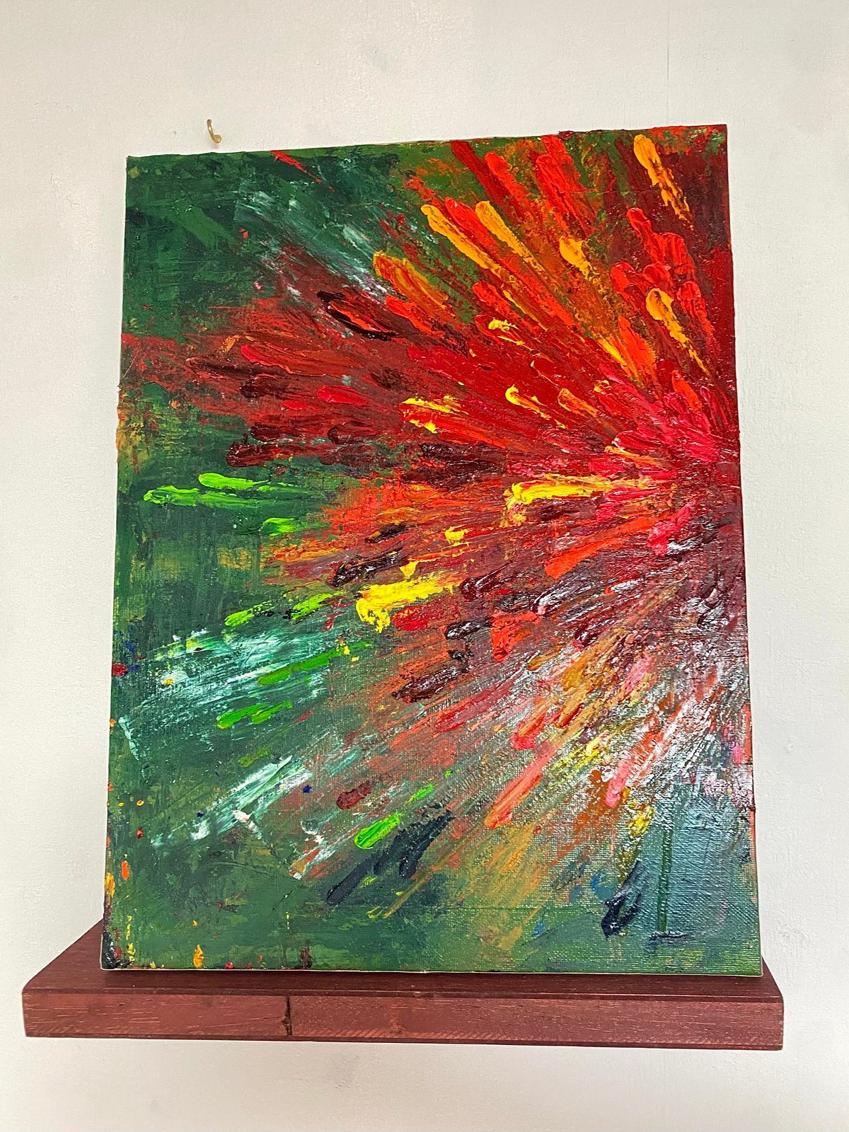 松ぼっくりの油彩絵画 割引