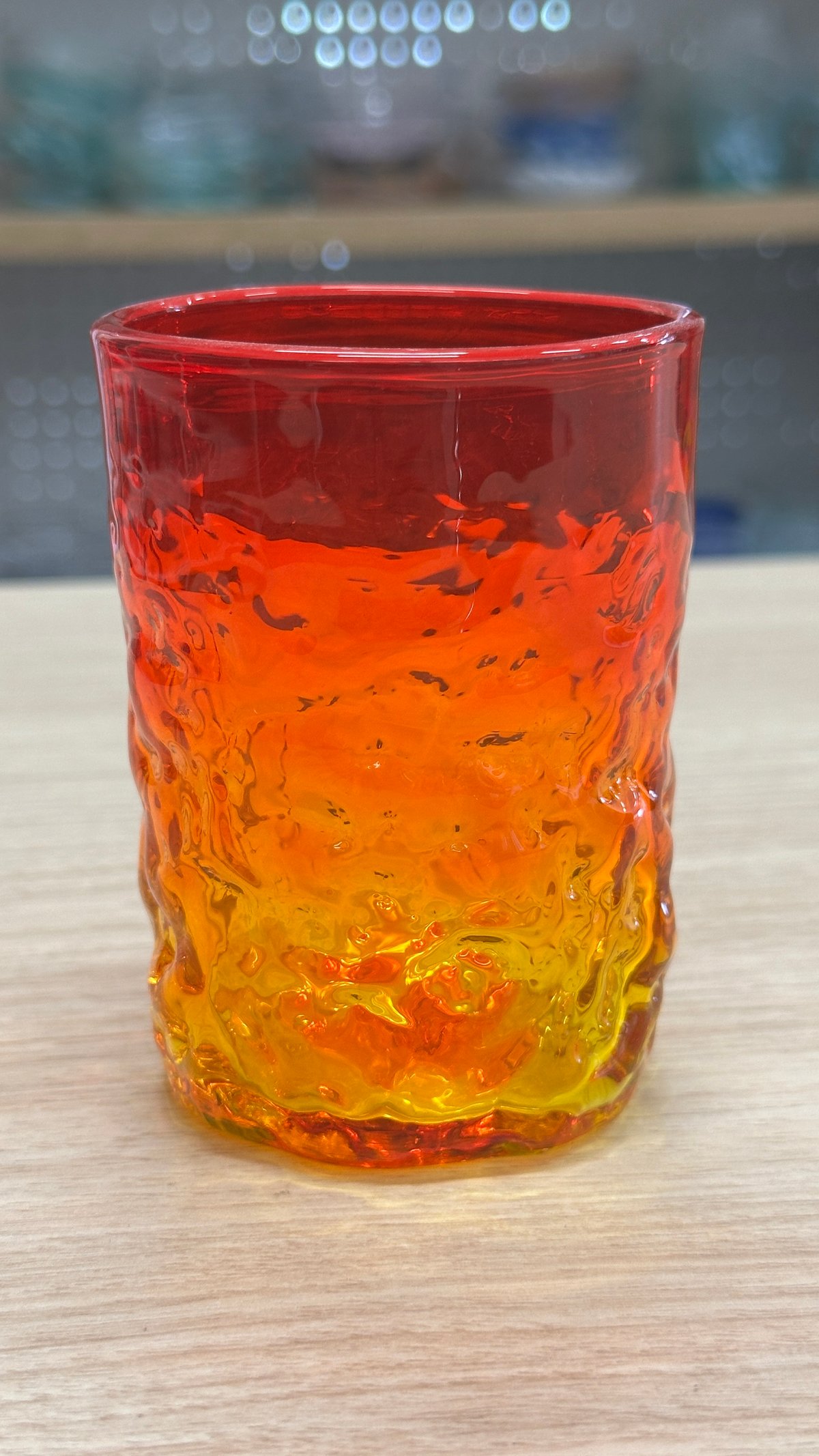 非耐熱）琉球ガラス 凸凹グラス 赤 | 耐熱琉球ガラス工房 燈人