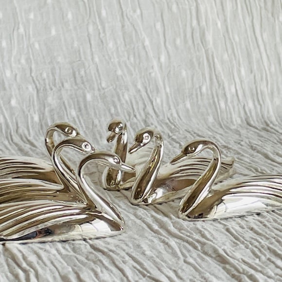 フランス 白鳥のカトラリーレスト シルバープレート [i011] | shanachie