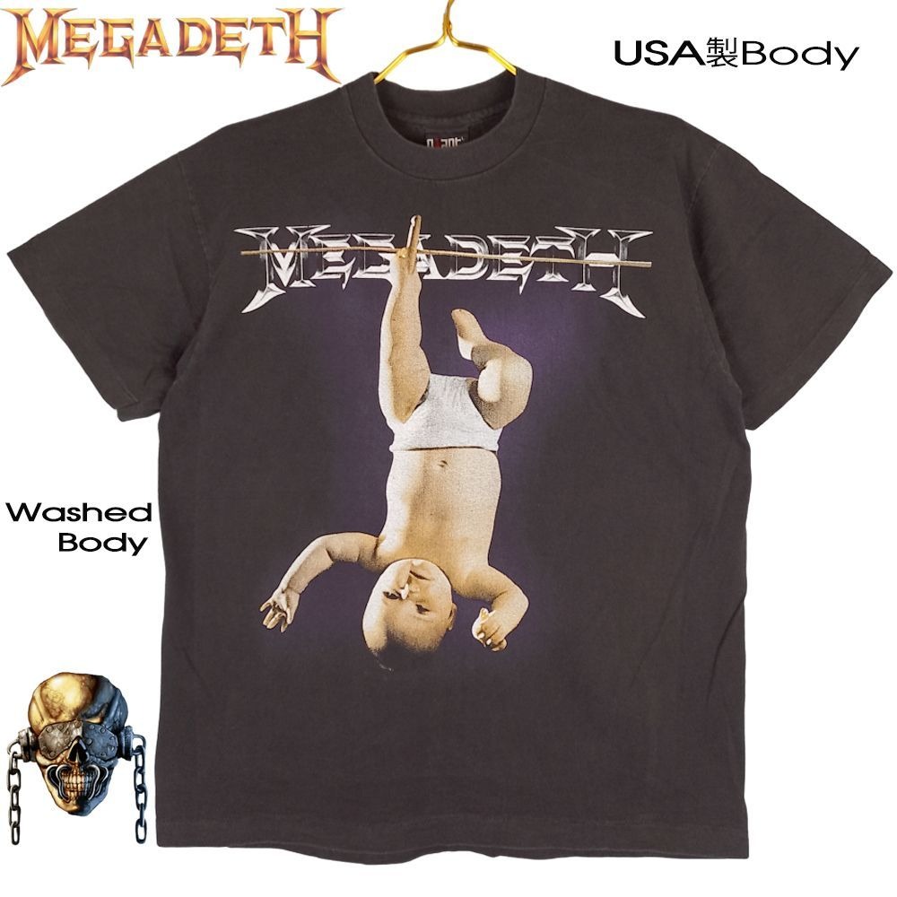 MEGADETH メガデス Tシャツ ブラック Lサイズ 半袖 USA製 ヘヴィメタ