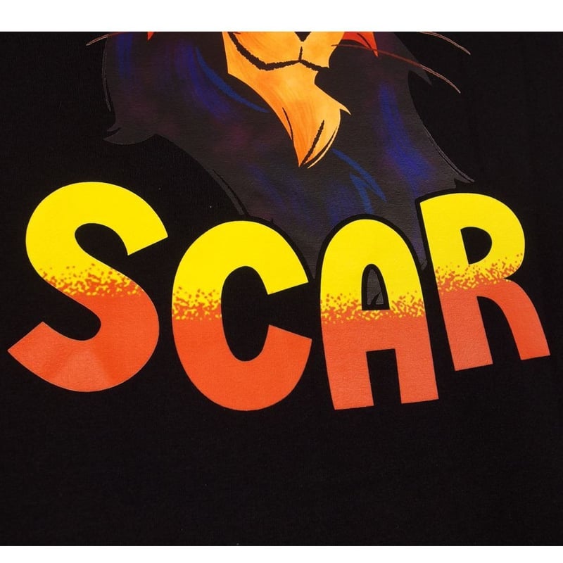 VILLANS ヴィランズ Tシャツ SCAR 半袖 スカー ブラック Disney
