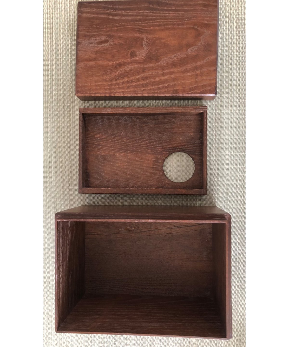 指物師「仙水正之」造 手作り蝋引き仕上げ 利休茶箱揃い 茶箱 茶道具