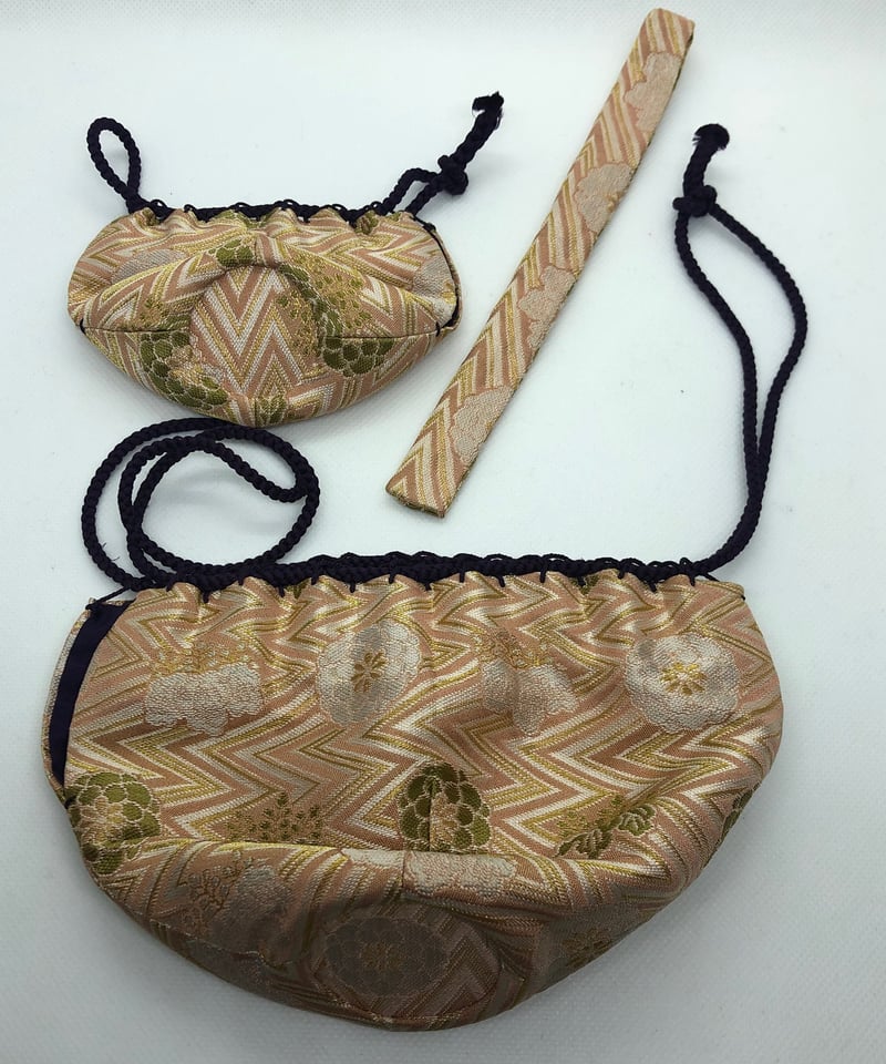 美品】茶箱用 仕覆三揃 仕覆三点セット 菊桐文様 ピンク | ginyoudo