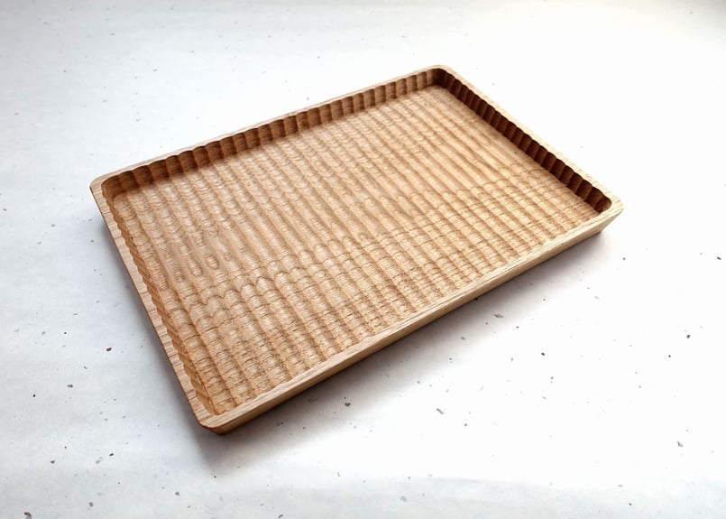 我谷盆 胡桃 26×18×2cm ナチュラル ☆レビュー1件 | 明野の小さなお盆や