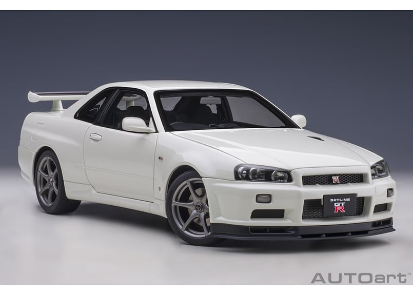 AUTOart 1/18 日産 スカイライン GT-R （R34） Vスペック II （ホワイ