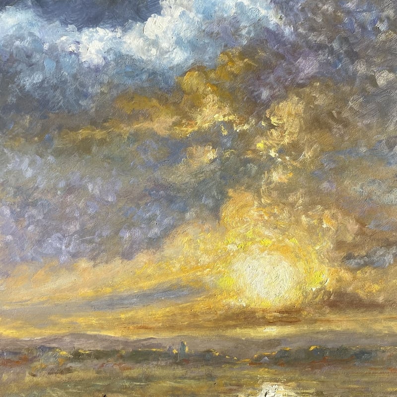 アンティーク 絵画 1940年代のアンティーク 絵画（ピンク）(m-421-z