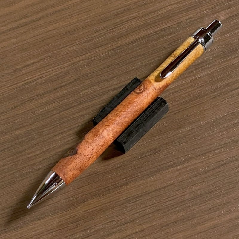 木製ボールペン 青と茶色のツートン