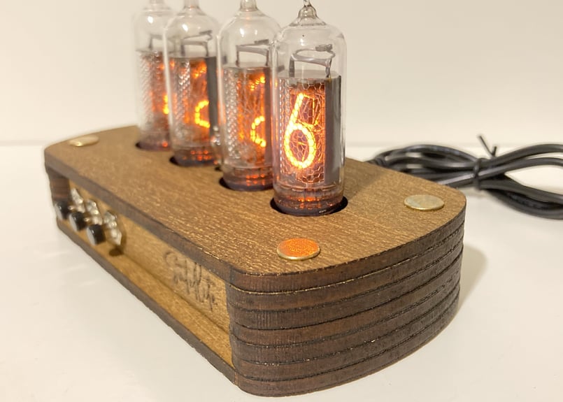 Nixie Tube Clock IN-14 オレンジライト レトロ ヴィンテージ ニキシー